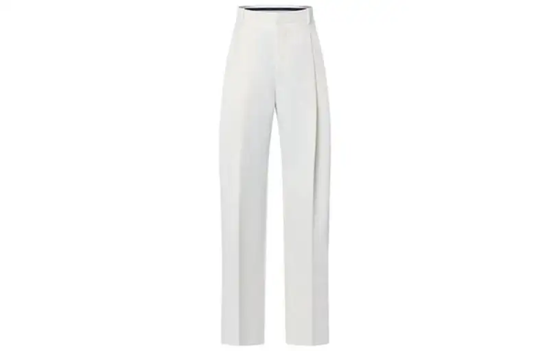 LOUIS VUITTON New Quarterly Products Of LV Casual Pants Men's White Moderate Straight Fit Pants