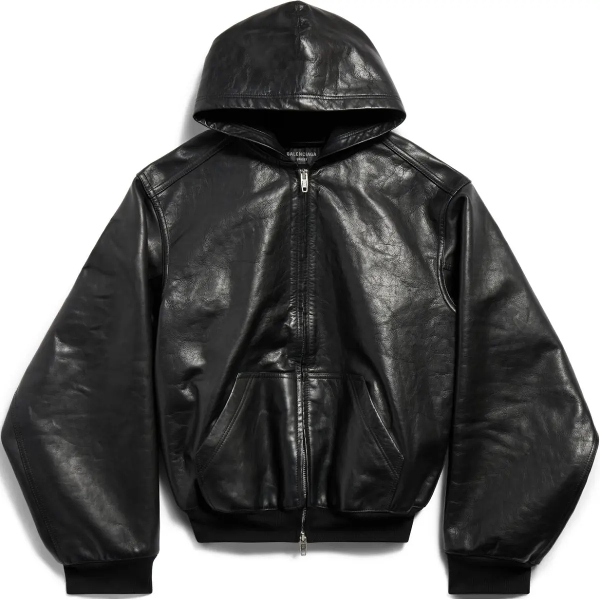 Balenciaga Lined Zip Up Large Fit Hoodie
