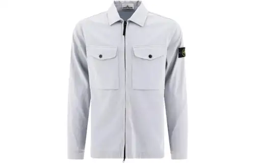 STONE ISLAND Compass Patch Zipped Overshirt