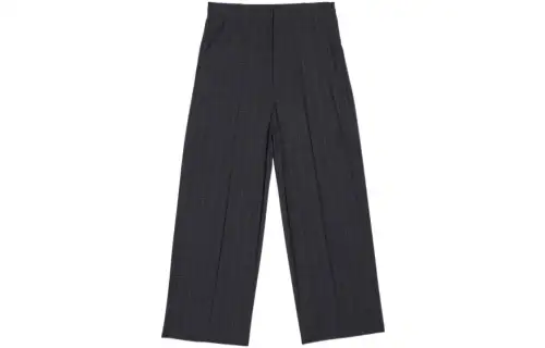 Balenciaga Casual Pants Men's Black Moderate Straight Fit Pants
