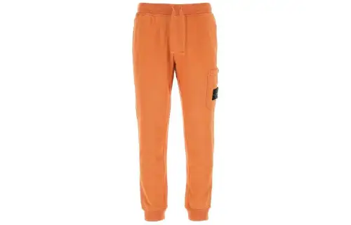 STONE ISLAND Knitted Sweatpants Men's Orange Moderate Sweatpants