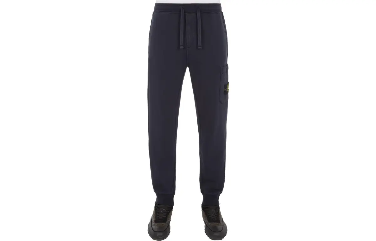 STONE ISLAND Logo Patch Tapered Leg Sweatpants