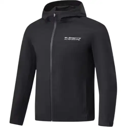 Li Ning Trench Coats Men's Black Hooded Moderate Other