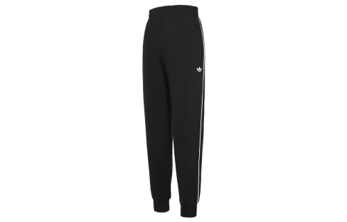 Adidas Originals Knitted Sweatpants Men's Black Moderate Straight Fit Pants
