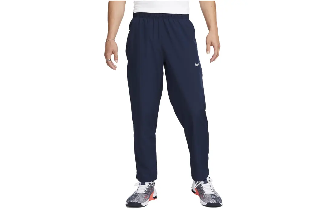 Nike Knitted Sweatpants Men's Dark Blue Moderate Cuffed Pants
