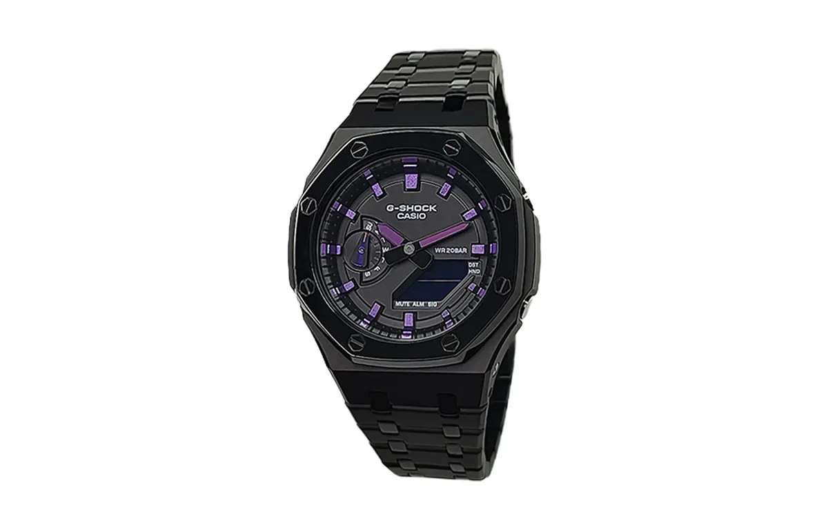 CASIO Custom Collection Electronic Movement Stainless Steel Strap Watch Men's Watches Black Dial