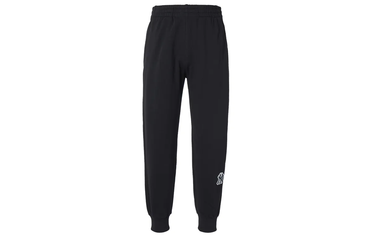 MLB Knitted Sweatpants Unisex Black Moderate Cuffed Pants
