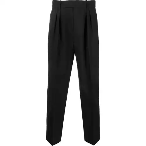 SAINT LAURENT Button Detailed Straight Leg Trousers