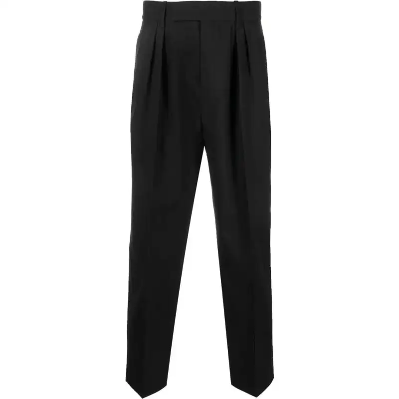 SAINT LAURENT Button Detailed Straight Leg Trousers