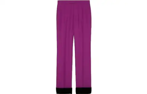 pressed-crease tailored trousers