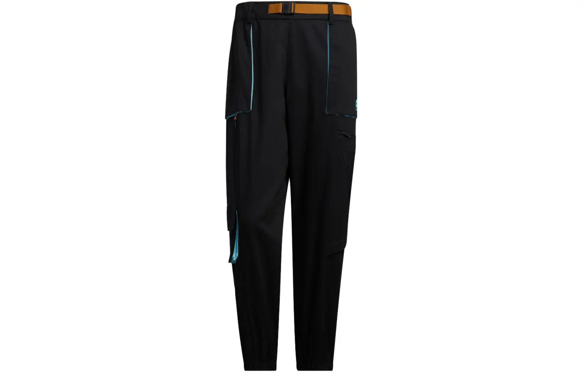 Adidas Knitted Sweatpants Men's Black Moderate Cuffed Pants