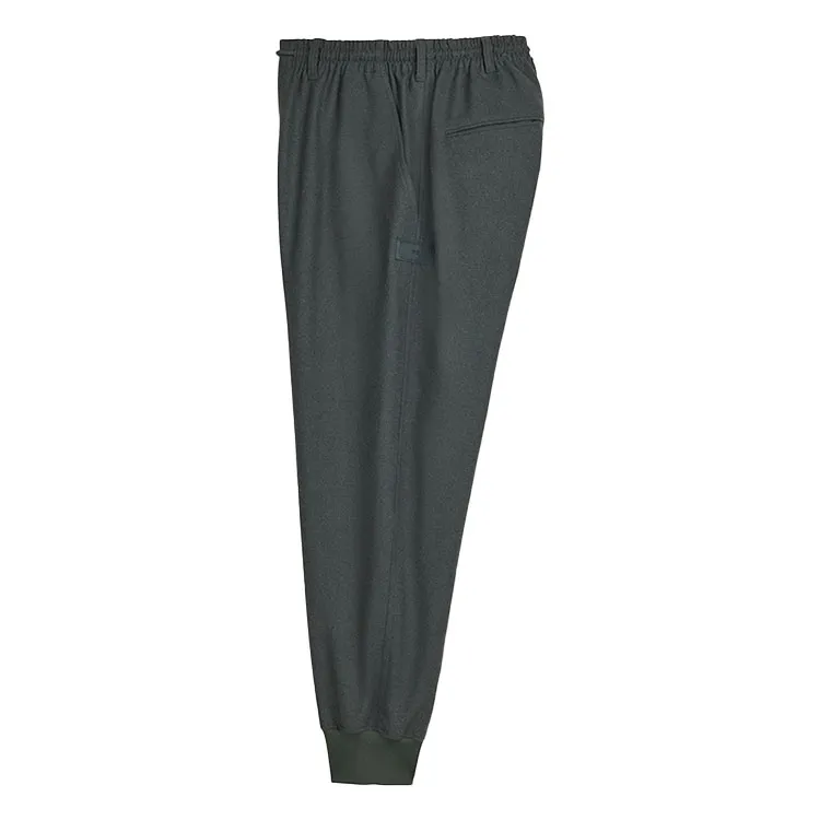 Y 3 Knitted Sweatpants Men's Gray Moderate Cuffed Pants