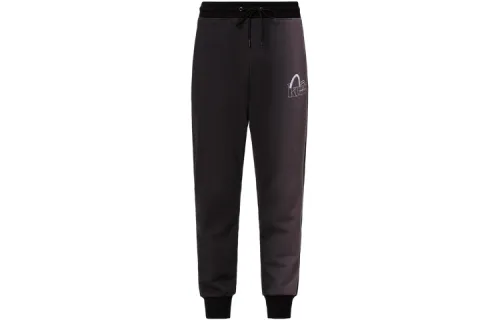 EVISU Knitted Sweatpants Men's Dark Charcoal Moderate Cuffed Pants