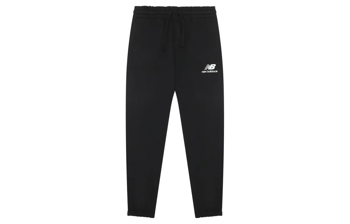 New Balance Knitted Sweatpants Men's Black Moderate Cuffed Pants
