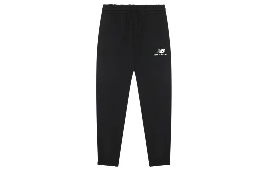 New Balance Knitted Sweatpants Men's Black Moderate Cuffed Pants
