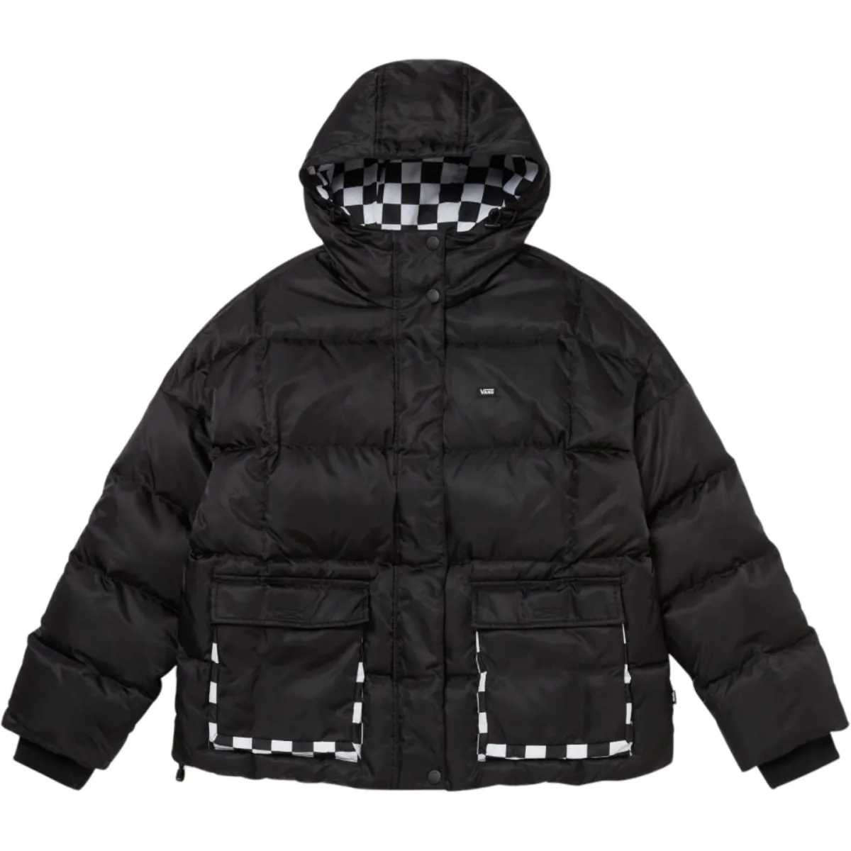 Vans Down Jackets Unisex Black Hooded Moderate Other