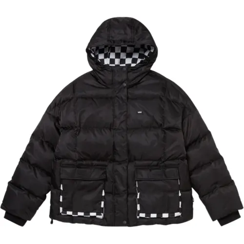 Vans Down Jackets Unisex Black Hooded Moderate Other