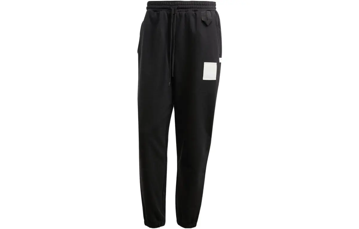 Adidas Knitted Sweatpants Unisex Black Moderate Cuffed Pants