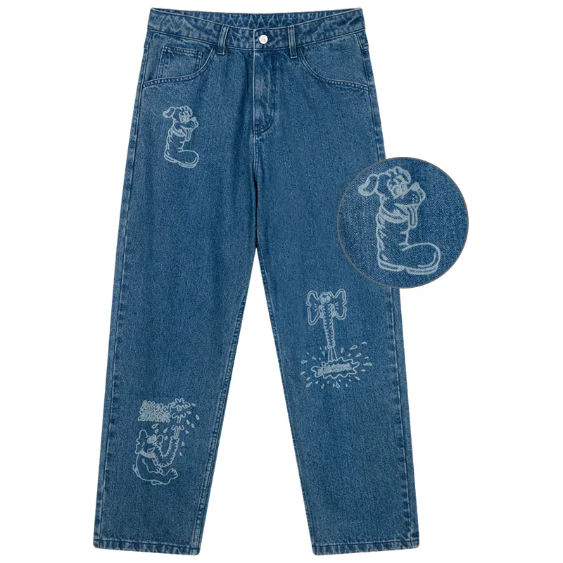 MIND ERROR Jeans Unisex Moderate Straight Fit Pants