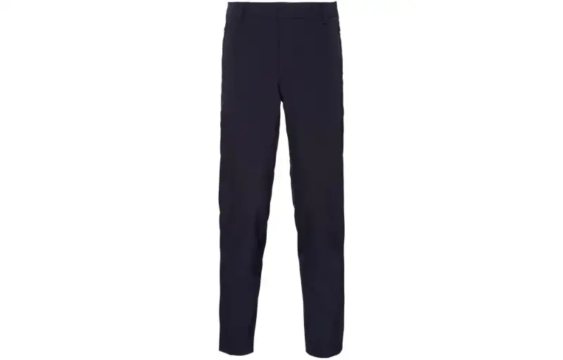 PRADA Casual Pants Men's Navy Blue Moderate Straight Fit Pants