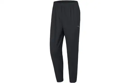 ANTA Knitted Sweatpants Men's Black Moderate Slim Fit Pants