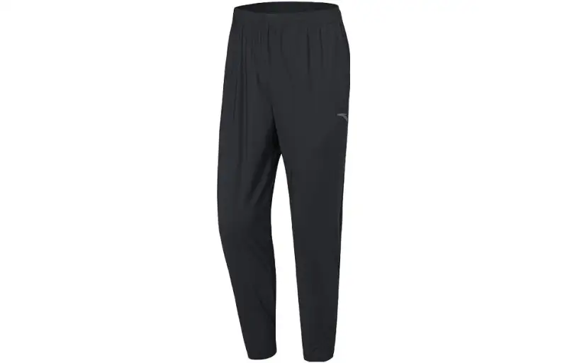 ANTA Knitted Sweatpants Men's Black Moderate Slim Fit Pants