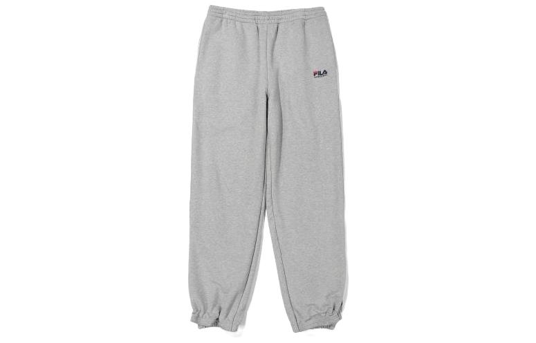 FILA Letter Print Knitted Sweatpants Men's Gray