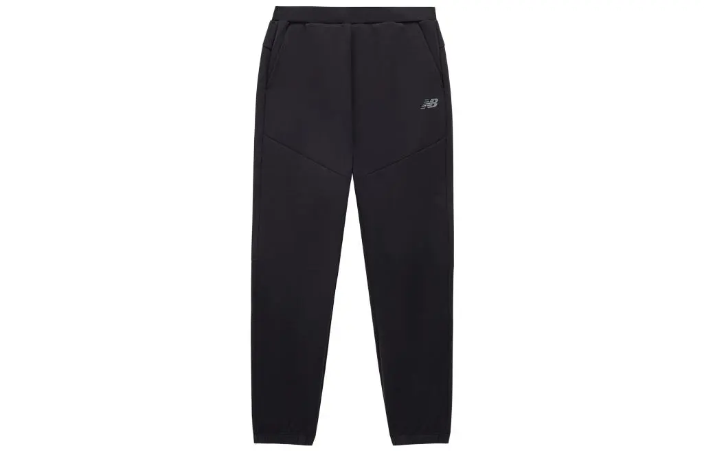 New Balance Knitted Sweatpants Men's Black Moderate Cuffed Pants