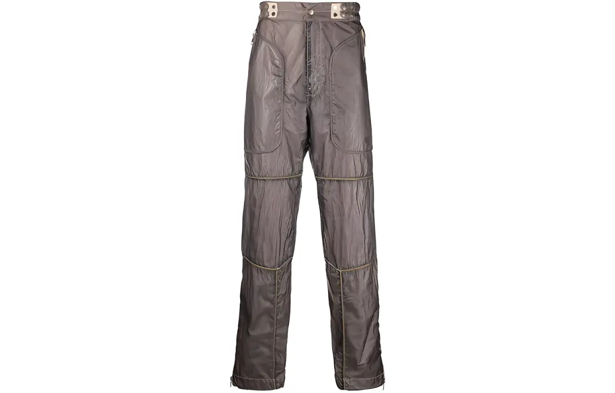 DIESEL Casual Pants Men's Gray Moderate Straight Fit Pants