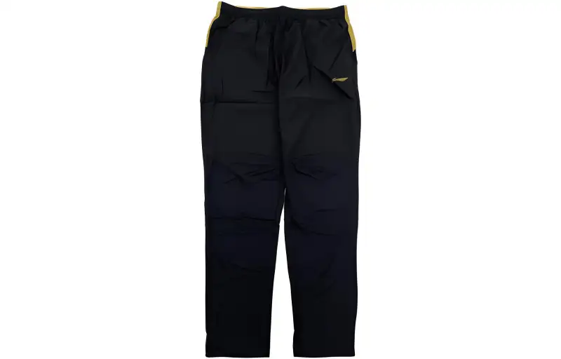 Li Ning Knitted Sweatpants Men's Black Moderate Straight Fit Pants