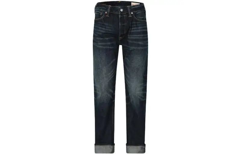 EVISU Jeans Men's Navy Blue Moderate Straight Fit Pants