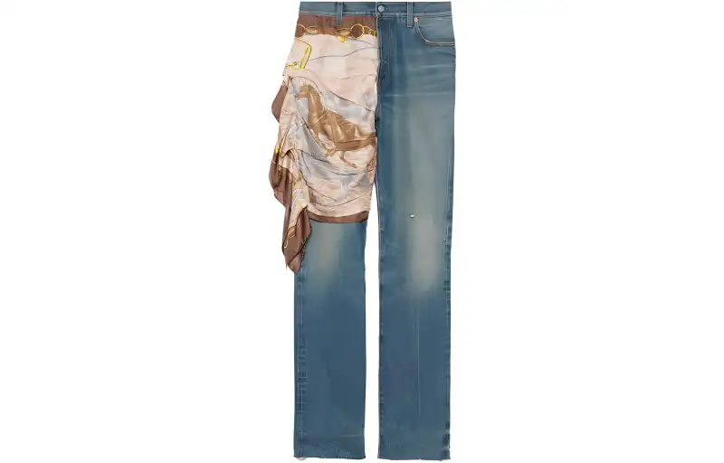 GUCCI Jeans Men's Blue Moderate Straight Fit Pants