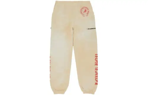Chrome Hearts Elastic Cuff Sweatpants Unisex Beige
