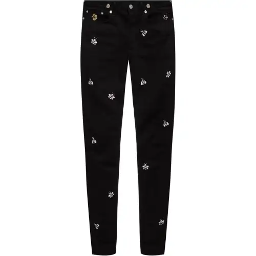 DIOR Casual Pants Men's Black Moderate Straight Fit Pants