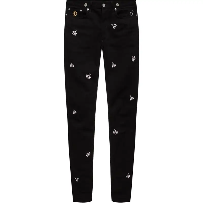 DIOR Casual Pants Men's Black Moderate Straight Fit Pants