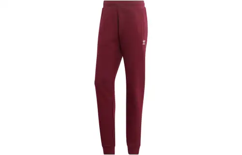 Adidas Originals Trefoil Knitted Sweatpants Men's Umber Red Moderate Cuffed Pants