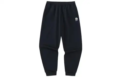 ANTA Life Collection Knitted Sweatpants Men's Black Thickened Cuffed Pants