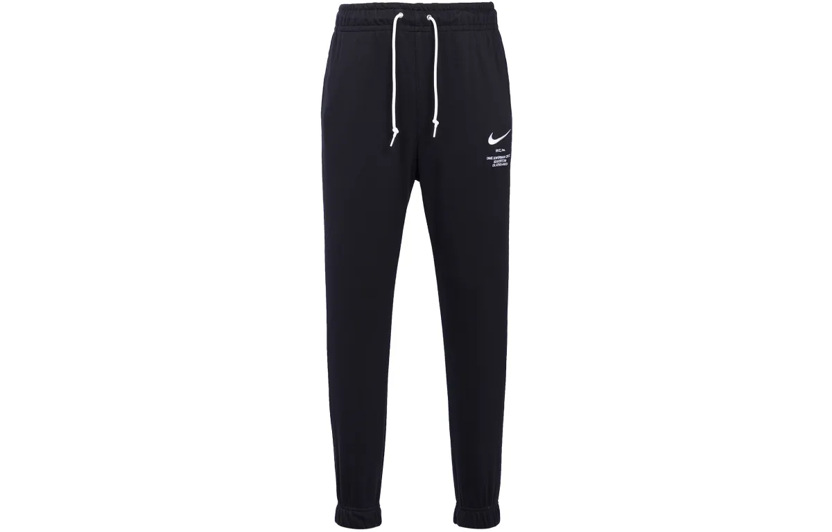 Nike Knitted Sweatpants Men's Black Moderate Cuffed Pants