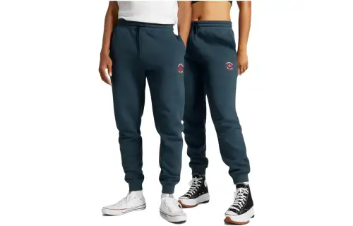 Converse Knitted Sweatpants Men's Blue Moderate Cuffed Pants