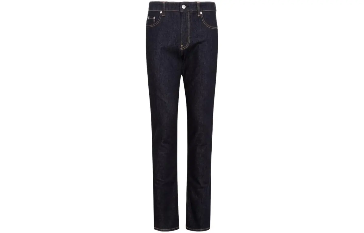 Calvin Klein Jeans Men's Black Moderate Straight Fit Pants