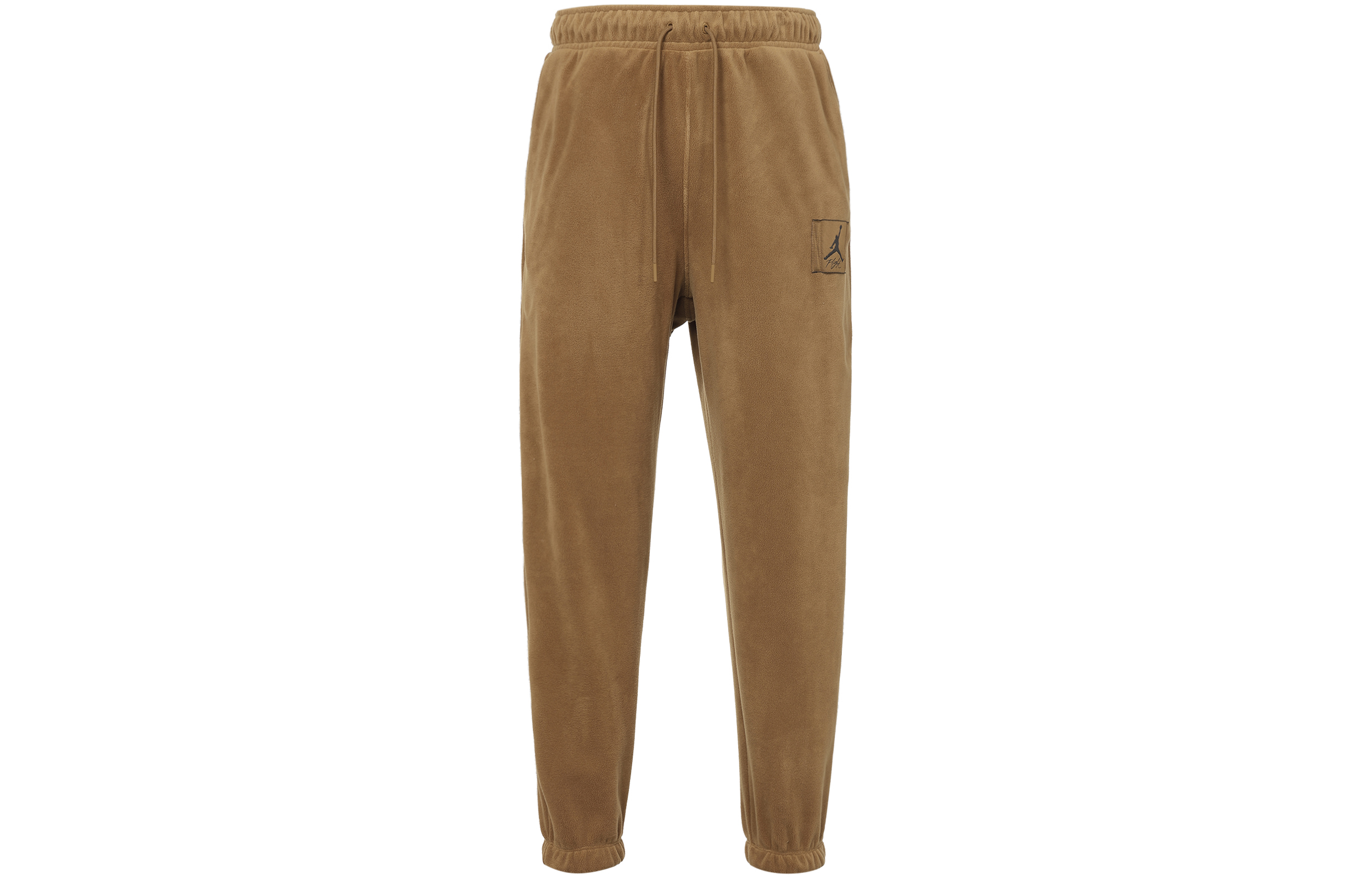 Jordan Essentials solid color lace-up casual knitted sweatpants men's light British brown