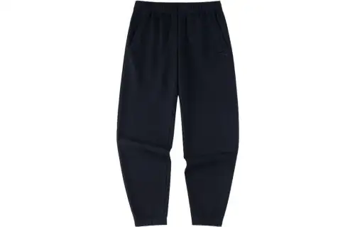 ANTA Variety Training Collection Knitted Sweatpants Men's Standard Black Moderate Cuffed Pants