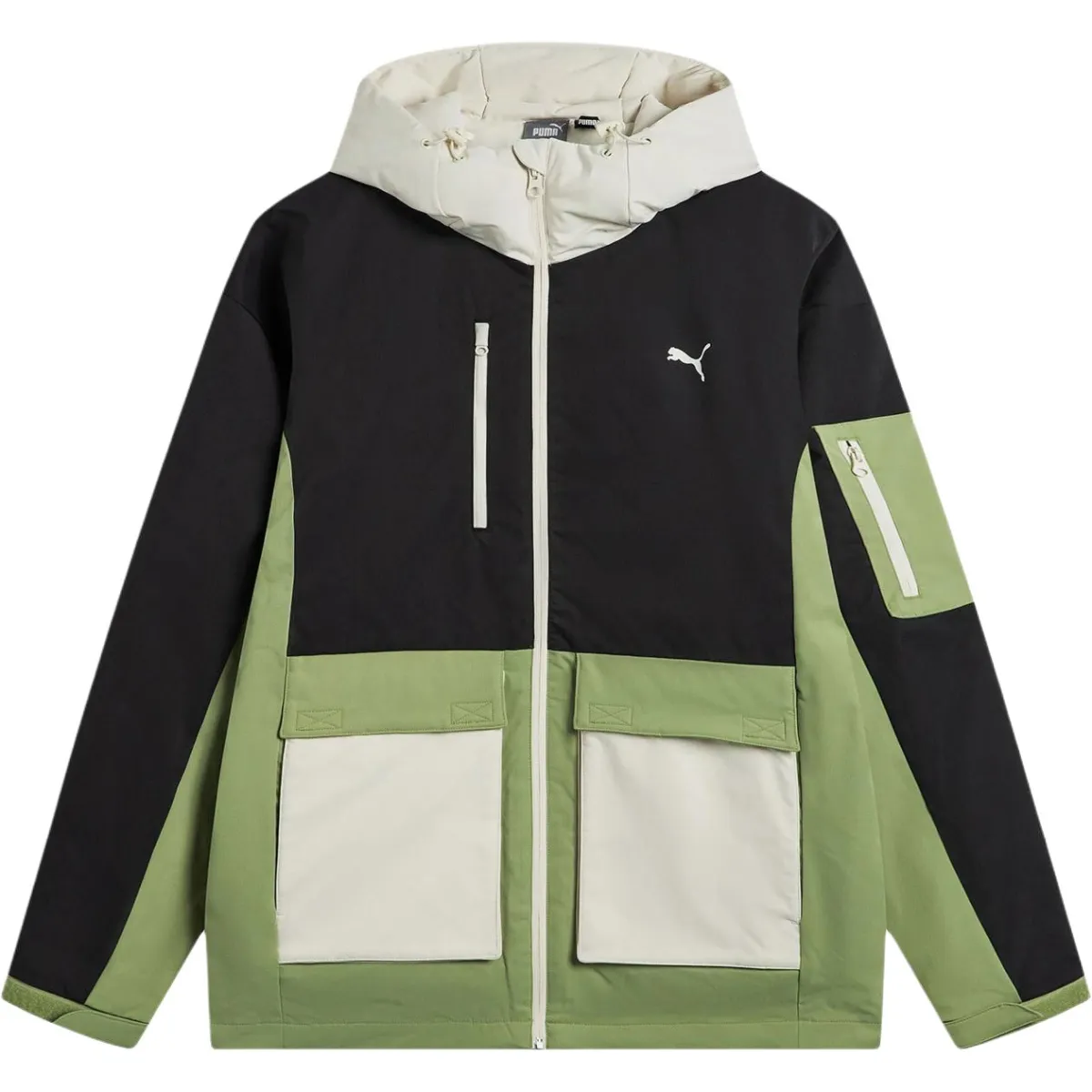 PUMA Down Jackets Unisex Black Hooded Moderate
