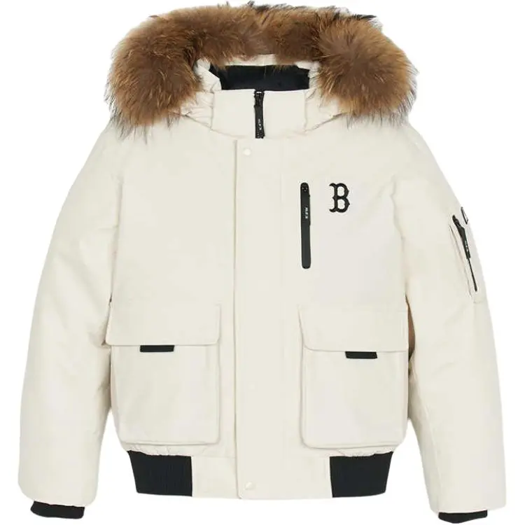 MLB Boston Red Sox FW24 Down Jacket Unisex Dark Cream