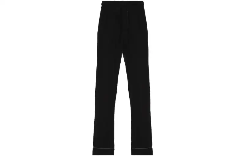 PRADA Casual Pants Men's Black Moderate Straight Fit Pants