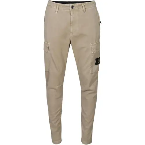 STONE ISLAND Logo Patch Tapered Trousers
