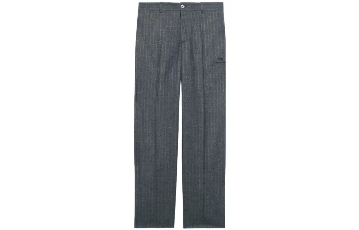 Balenciaga Casual Pants Men's Gray Moderate Wide Leg Pants