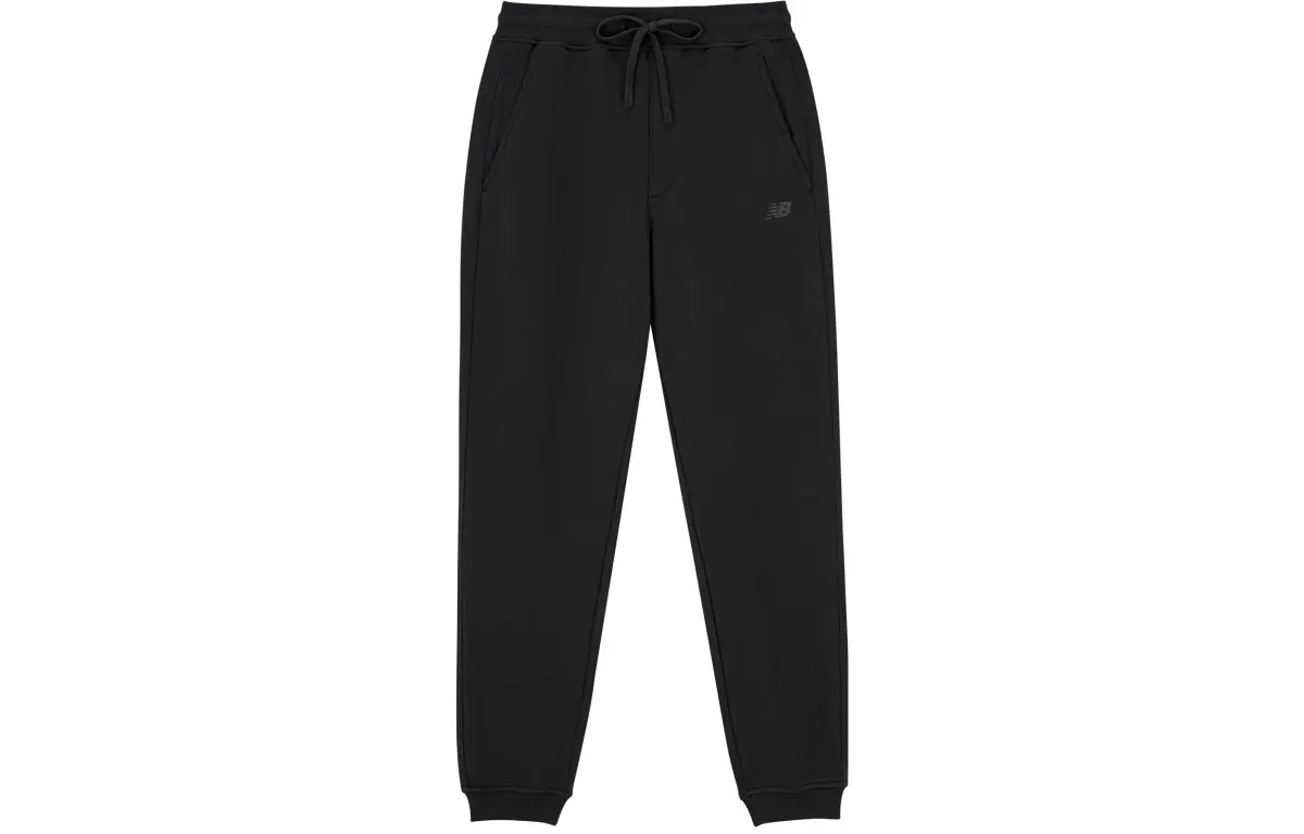 New Balance Knitted Sweatpants Men's Black Moderate Cuffed Pants