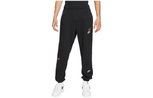 Nike Knitted Sweatpants Men's Black Moderate Cuffed Pants