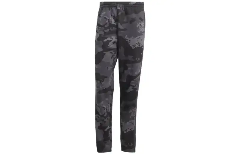 Adidas Originals Knitted Sweatpants Men's Carbon Gray Moderate Straight Fit Pants